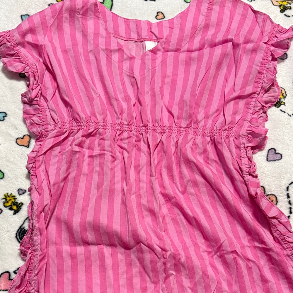 Pink Striped Kids cover up
